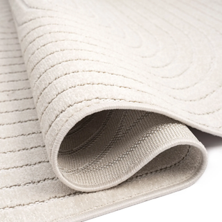 Teppich OTTO HOME "Lorent" Gr. 2, weiß (sanftes weiß), B:80cm H:5mm L:150cm, Kunstfaser, Teppiche, Teppich, Kurzflor, Uni Farben, Hoch-Tief-Effekt, Scandi-Look, Outdoor geeignet