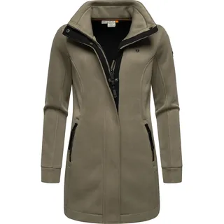 Kurzjacke RAGWEAR "Sweatjacke Letrice Bonded", Damen, Gr. S, braun (mocca24), Obermaterial: 100% Polyester PES.  Futter: 100% Polyester PES., Jacken Kurzjacke