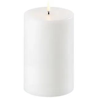 uYuni LED Stumpenkerze 10,1 x 15 cm weiß