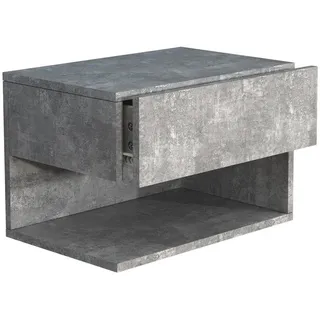 VCM Nachtschrank Usal 45 x 32 x 30 cm Grau