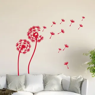 Pusteblume Set III Wandtattoo in 6 Größen - Wandaufkleber Wall Sticker - Dekoration, Küche, Wohnzimmer, Schlafzimmer, Badezimmer