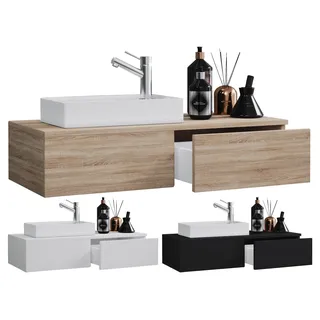 VCM my bath Badmöbel-Set Gudas schwarz