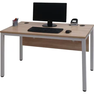 Schreibtisch HWC-E94, Bürotisch Computertisch 120x60cm  natur-weiß - Beige