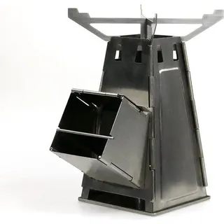 Portable Gasgrill für Campingausflüge - kompakt, leicht, metallisch