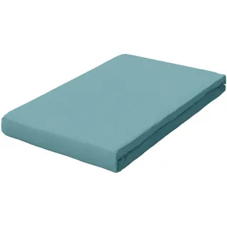 schlafgut Spannbettlaken Bio-Baumwolle-Elasthan 120 x 130 - 140 x 200 cm blau