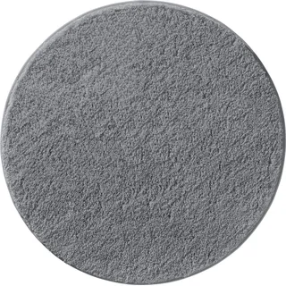 Erwin Müller Badematte, Badteppich, Badvorleger Rhodos Uni rutschhemmend anthrazit Größe rund: 90 cm Ø - ultraweich, extrem saugfähig, flusenarm