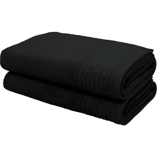 MY HOME Sanremo Premium Saunatuch 80 x 200 cm schwarz