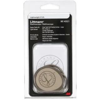 Littmann Ersatzteilset für Lightweight II S.E., 40021, Hellbraun | Enthält kleine weich abdichtende Snap-Tight-Ohroliven, einstellbare Membran, Randbaugruppe und Kälteschutzring