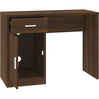 vidaXL Schreibtisch mit Stauraum Braun Eichen-Optik 100x40x73 cm - Braun