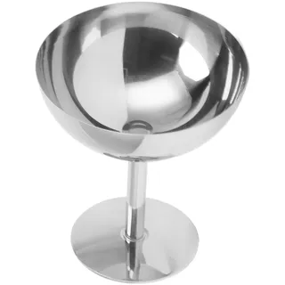 Walfront Eisbecher Edelstahl mit Fuß, Leicht zu Reinigen Eisschalen, Spülmaschinenfester Eisbecher Metall für Bar Café