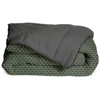 Bleu Calin Bedruckte 2-Personen-Bettdecke Kylie, Polyester, Blau/Grau, 220 x 240 cm
