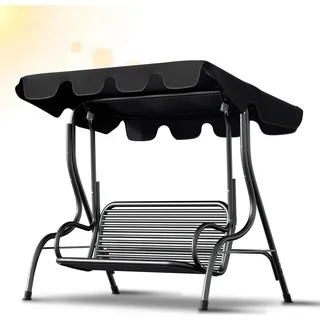 Jiubiaz Sonnendach ersatzdach Hollywoodschaukel Sitzer Winddicht Sonnenschutz 210x145cm Anthrazit - Grau