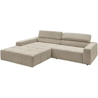KAWOLA Eckcouch Cord 4-Sitzer Beige