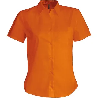 Kariban Damen Bluse Judith kurzarm K548 Orange M - Orange