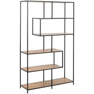 Actona Bücherregal 114 x 35 x 185 cm Schwarz/Eiche