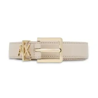 A|X Armani Exchange für Damen. 9411824R759U1092 Beige Dünner Gürtel (80cm), Lässig, Leder