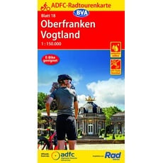 ADFC-Radtourenkarte 18 Oberfranken /Vogtland 1:150.000, reiß- und wetterfest, E-Bike geeignet, GPS-Tracks Download