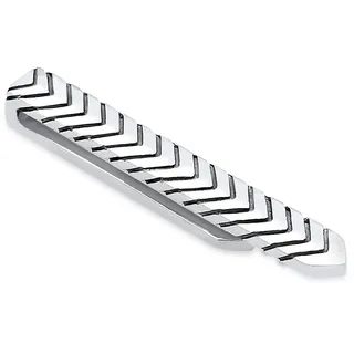 KUZZOI »Krawattennadel V-Linie Oxidiert Zeitlos Business 925 Silber«, silberfarben