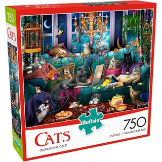 Buffalo Games 17279 Quarantäne Katzen Puzzle, Mehrfarbig, Large