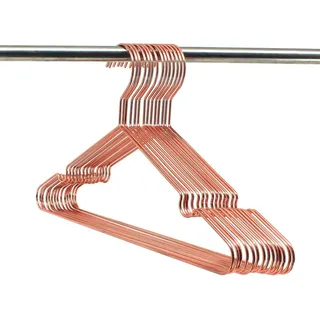 Koobay A17 Kleiderbügel für Erwachsene, rotkupferfarben, goldfarben, glänzender Metalldraht, für Hemden, Mäntel, Aufbewahrung und Ausstellung (60)