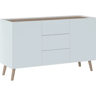 Home Affaire Scandi 119,8 x 71,8 x 41,8 cm Weiß / Jackson Hickory