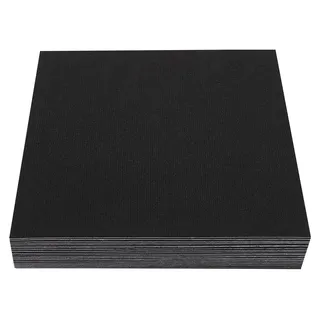 Steckbare Teppichfliesen - Quadratische Bodenfliesen - 20 Stück - 50x50 cm - 5 mm Stärke - Rutschfest - Waschbar - Schwarz