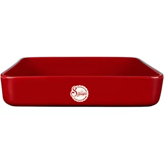 Sallys Stoneware Ofenform - eckig - Empire Red - Groß