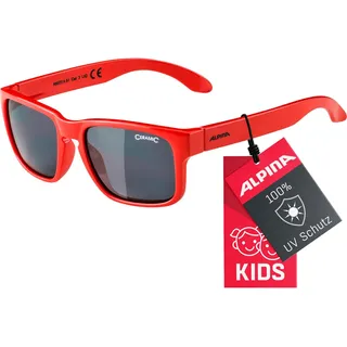 ALPINA MITZO - Verspiegelte und Bruchsichere Sonnenbrille Mit 100% UV-Schutz Für Kinder red