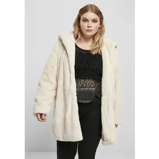 Urban Classics Hooded Teddy Coat Jacke - White - 4XL