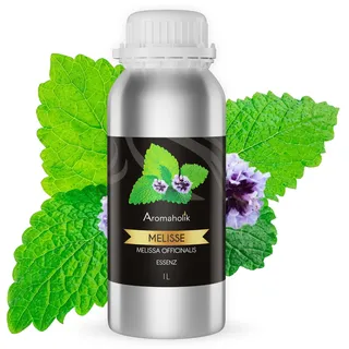 Zitronenmelissenöl BIO Premium – für Kerzen, Seifen & Duftkerzen selber machen – naturreines ätherisches Öl & Lemon Balm Essential Oil für Diffuser, Raumduft & Schlaf – aus Indien – 1 Liter (1000 ml)
