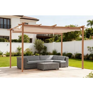 Pavillon KONIFERA "Pergola Tilos", braun, B/H/T: 400cm x 216cm x 300cm, Pavillons, Pavillon, verschiedene Größen/Farben