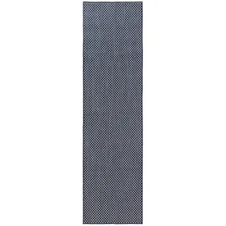 benuta Outdoorteppich Lou Blau 70x200 cm , Kunststoff , Rechteckig , 70x200 cm , wasserabweisend , Teppiche und Böden, Teppiche, Outdoorteppiche