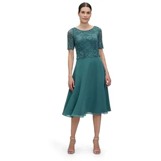 Vera Mont Cocktailkleid mit Spitze Grün 42