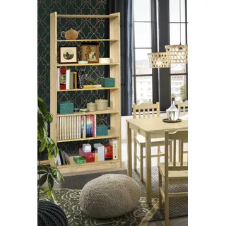 Möbilia Bücherregal 80 x 30 x 200 cm Beige