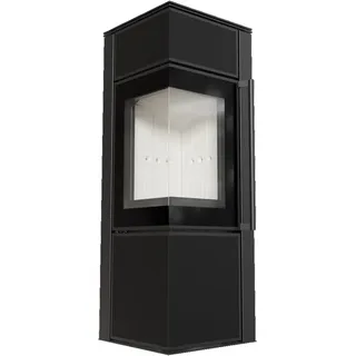 Kratki Kaminofen | TORA/S | 8 kW | Nero Assoluto | weißer Brennraum