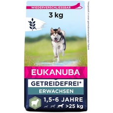 Bild von Hundefutter getreidefrei mit Lamm für große Rassen - Trockenfutter für ausgewachsene Hunde, 3 kg