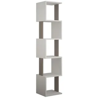 Asir Bücherregal 161 x 30 x 35 cm Weiß