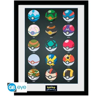 GB eye - Pokemon Framed print Pokeballs, - Bild