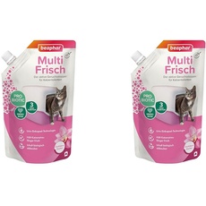Beaphar Multi Frisch - Geruchsneutralisierer für Katzenklos - Verlängert die Haltbarkeit von Katzenstreu - Duft nach Orchideen Zauber - 400 g (Packung mit 2)