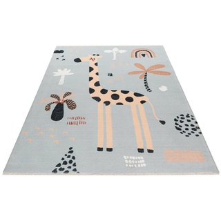 OBSESSION Kinderteppich »My Greta 625«, rechteckig, 6 mm Höhe, Spielteppich, bedruckt, Giraffe Motiv, waschbar, Kinderzimmer bunt B/H/L: ca. 115x0,6x170 cm - bunt