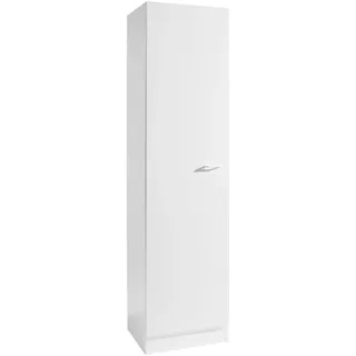 Küchen Seitenschrank Hochschrank Start 50 cm breit und 50 cm tief in weiß mit 4 Einlegeböden - Weiß