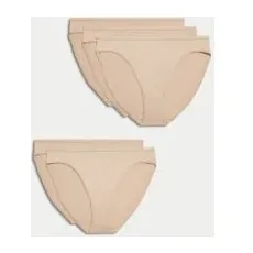 Womens M&S Collection 5pk No VPL Microfibre High Leg Knickers - Rose Quartz, Rose Quartz - 18