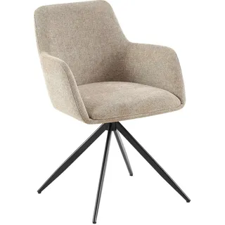 CLP Esszimmerstuhl Olema I Schwenkbarer Polsterstuhl mit Stoffbezug I Küchenstuhl
