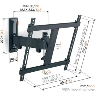 Vogel's Comfort TVM 3425 schwarz