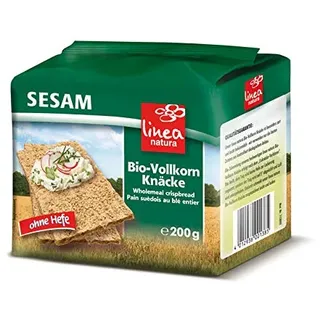 Linea Natura Bio Sesam Vollkorn Knäcke, Knäckebrot, Bio, ohne Hefe gebacken, 200g