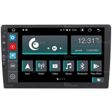 Universal Autoradio 2DIN Android GPS Bluetooth WiFi Dab USB Full HD Touchscreen Display 10" Easyconnect Easyconnect 8-Kern-Prozessor Sprachbefehle