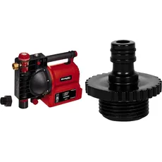 Einhell Hauswasserautomat GE-AW 1042 FS & Einhell Adapter 33,3 mm AG (Pumpen-Zubehör, passend für 33,3 mm / 1 Zoll Pumpen-Innengewinde, zum Anschluss eines Gartenschlauchs)