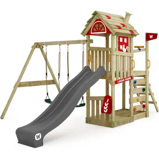 Spielturm Wickey FarmFlyer mit Rutsche im Bauernhofdesign in Rot - Rot