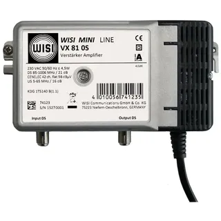 WISI VX 81 0S Hausanschluss verstärker, 21 dB, Silber, 74123