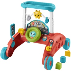 Fisher-Price 2-Seiten Auto-Lauflernwagen, mitwachsendes interaktives Spiel-Center mit über 50 Liedern, Babyspielzeug für Kinder ab 6 Monaten, Version: UK-Englisch, HJP47